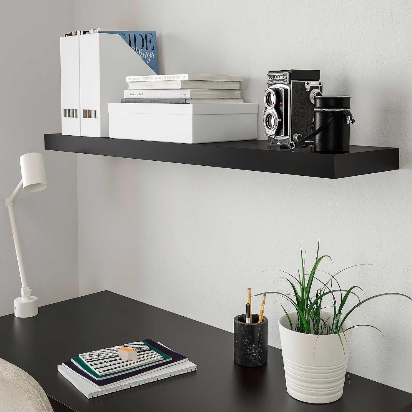 Estante Balda de Pared Flotante, Estante de Pared Madera MDF, Para Salón, Cocina y Dormitorio