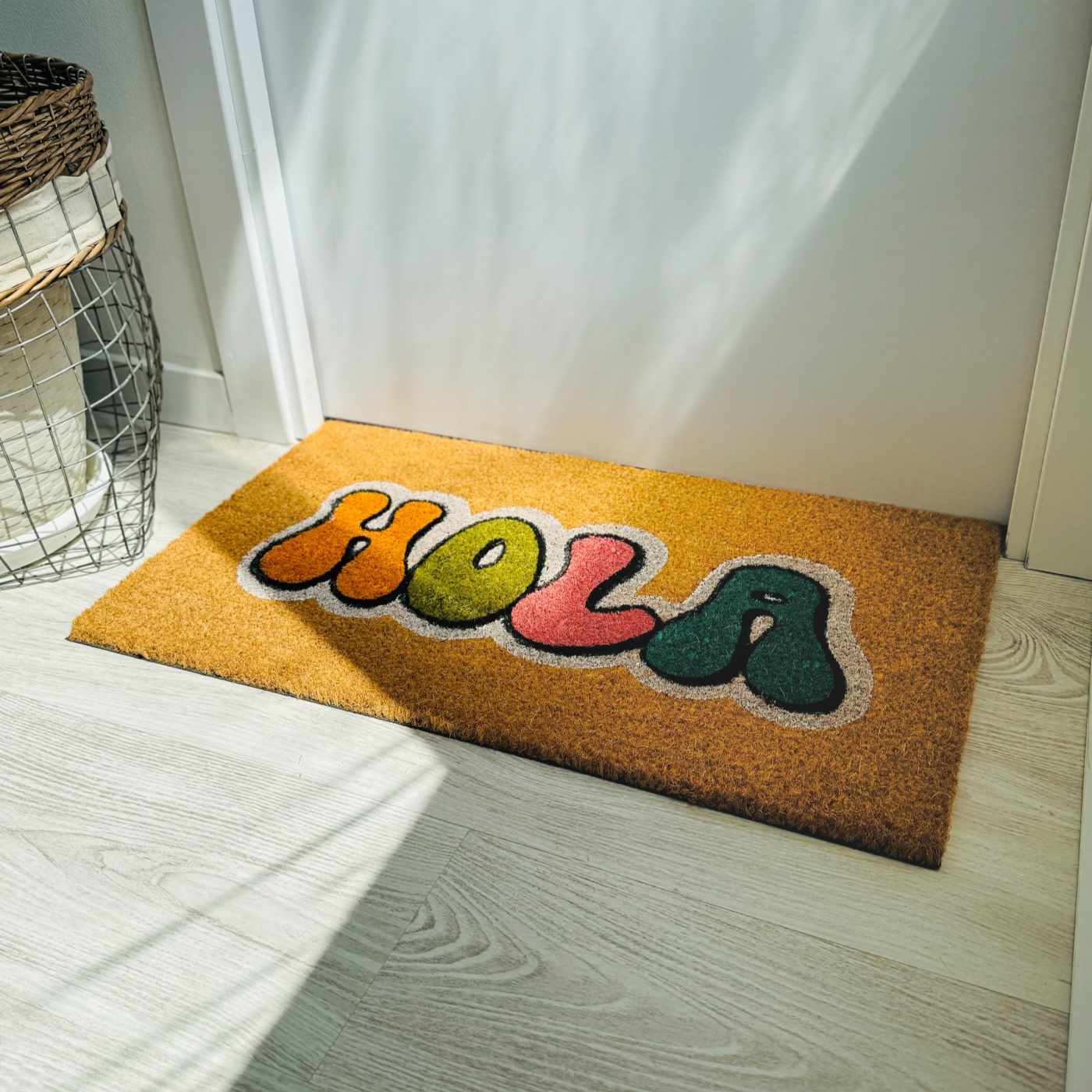 Felpudo Fibra de Coco 70x40cm Antideslizantes - Alfombras Originales para la Entrada a Casa, Pasillos, Puertas de Exterior