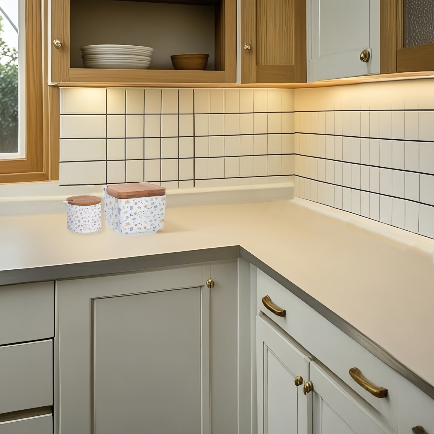Azucarero Cocina Blanco Minimalista de Cerámica