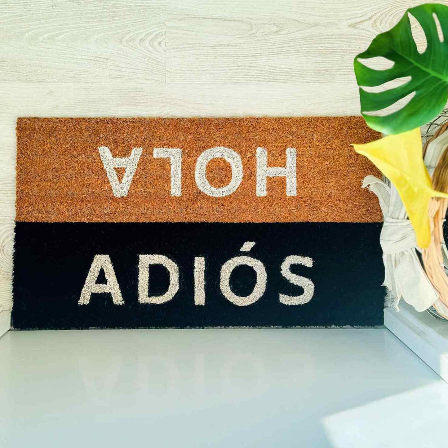 Felpudo Fibra de Coco 70x40cm Antideslizantes - Alfombras Originales para la Entrada a Casa, Pasillos, Puertas de Exterior