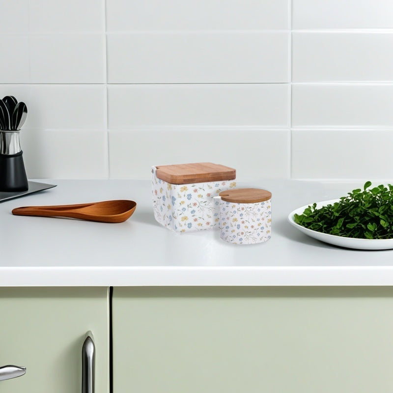 Azucarero Cocina Blanco Minimalista de Cerámica
