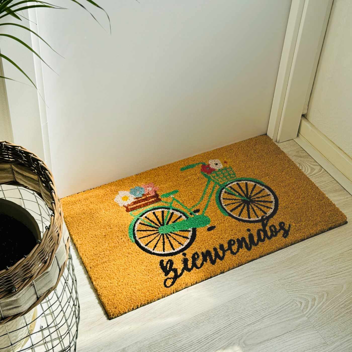 Felpudo Fibra de Coco 70x40cm Antideslizantes - Alfombras Originales para la Entrada a Casa, Pasillos, Puertas de Exterior