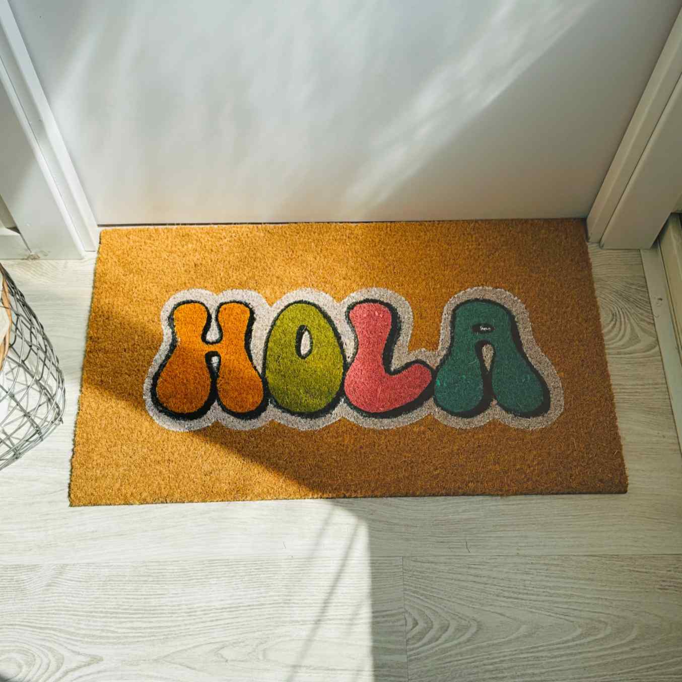 Felpudo Fibra de Coco 70x40cm Antideslizantes - Alfombras Originales para la Entrada a Casa, Pasillos, Puertas de Exterior