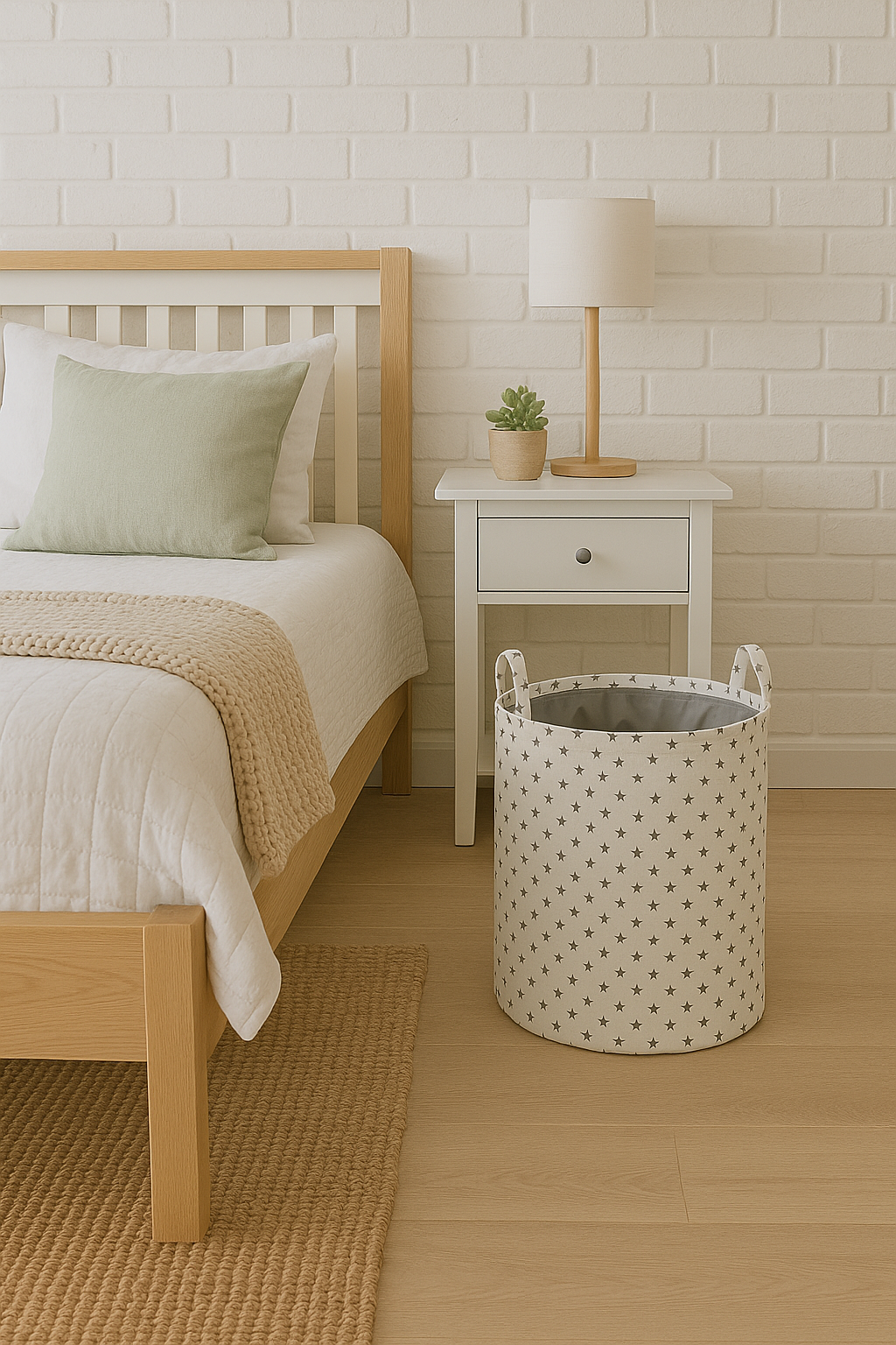 Cesto de Ropa Sucia Plegable con Estrellas, Cesta de Almacenamiento para Baño, Dormitorio o Habitación Infantil, Pongotodo Multiusos Juguetero, Tela Poliester Resistente, Asas Laterales