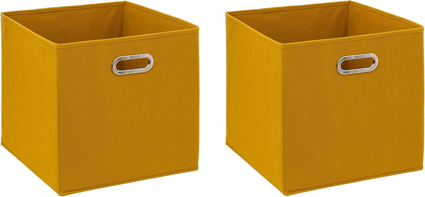 Cajas de Almacenamiento de Tela Cesta Organizador Plegable Pack de 2 Unidades