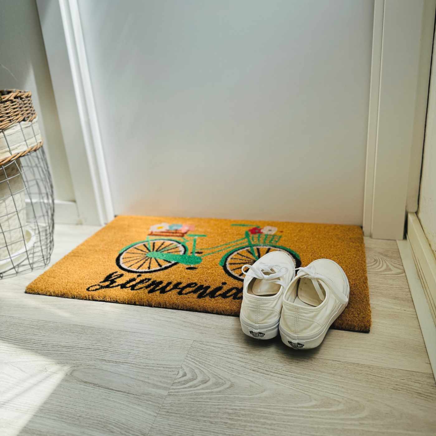 Felpudo Fibra de Coco 70x40cm Antideslizantes - Alfombras Originales para la Entrada a Casa, Pasillos, Puertas de Exterior