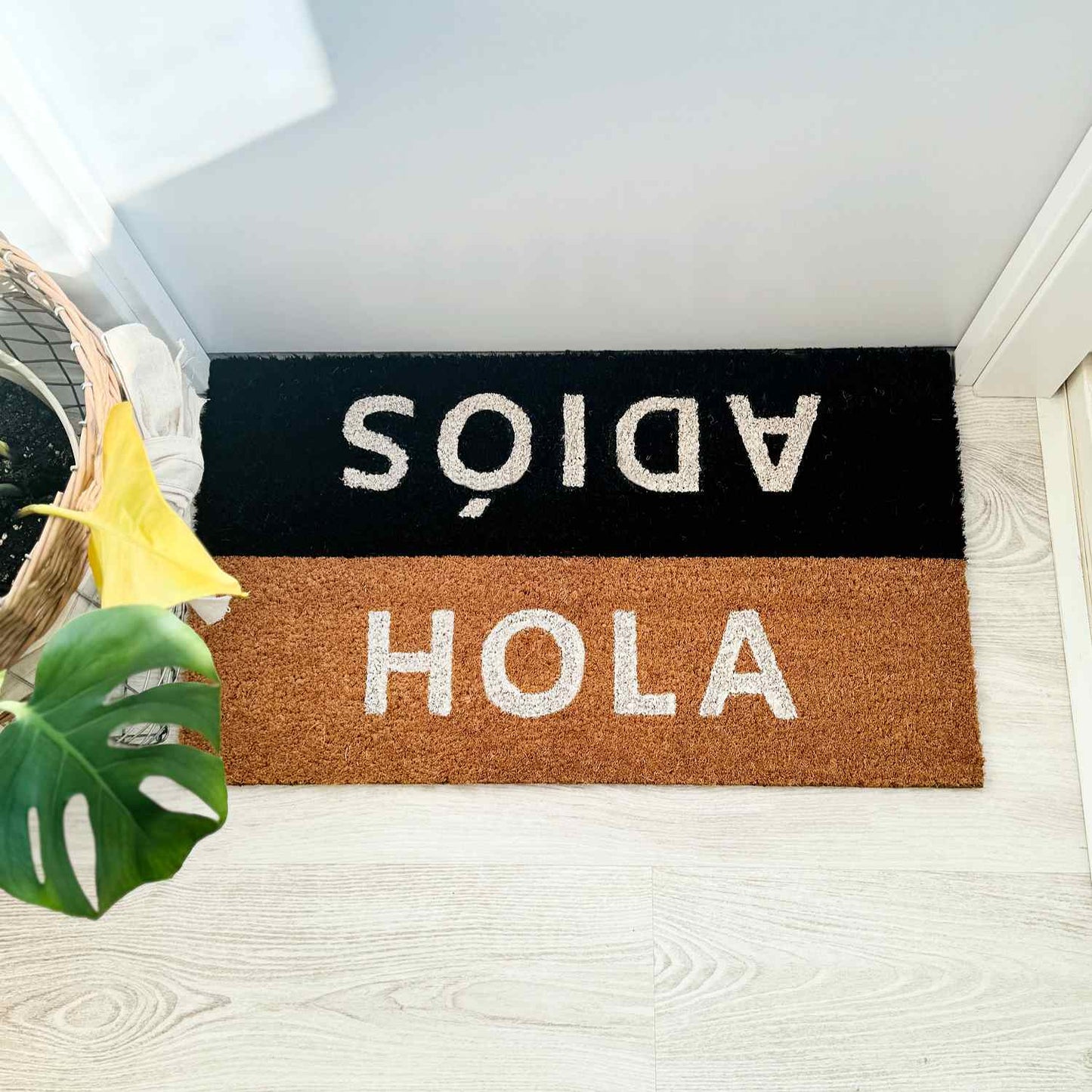 Felpudo Fibra de Coco 70x40cm Antideslizantes - Alfombras Originales para la Entrada a Casa, Pasillos, Puertas de Exterior