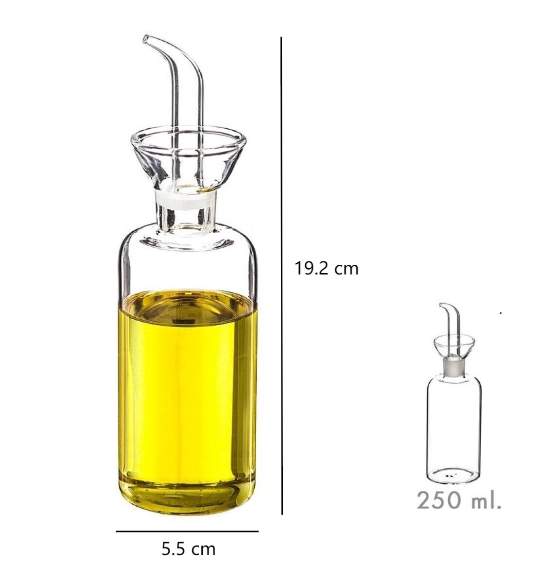 Aceitera de Cristal Antigoteo para Mesa Cocina 250 ml