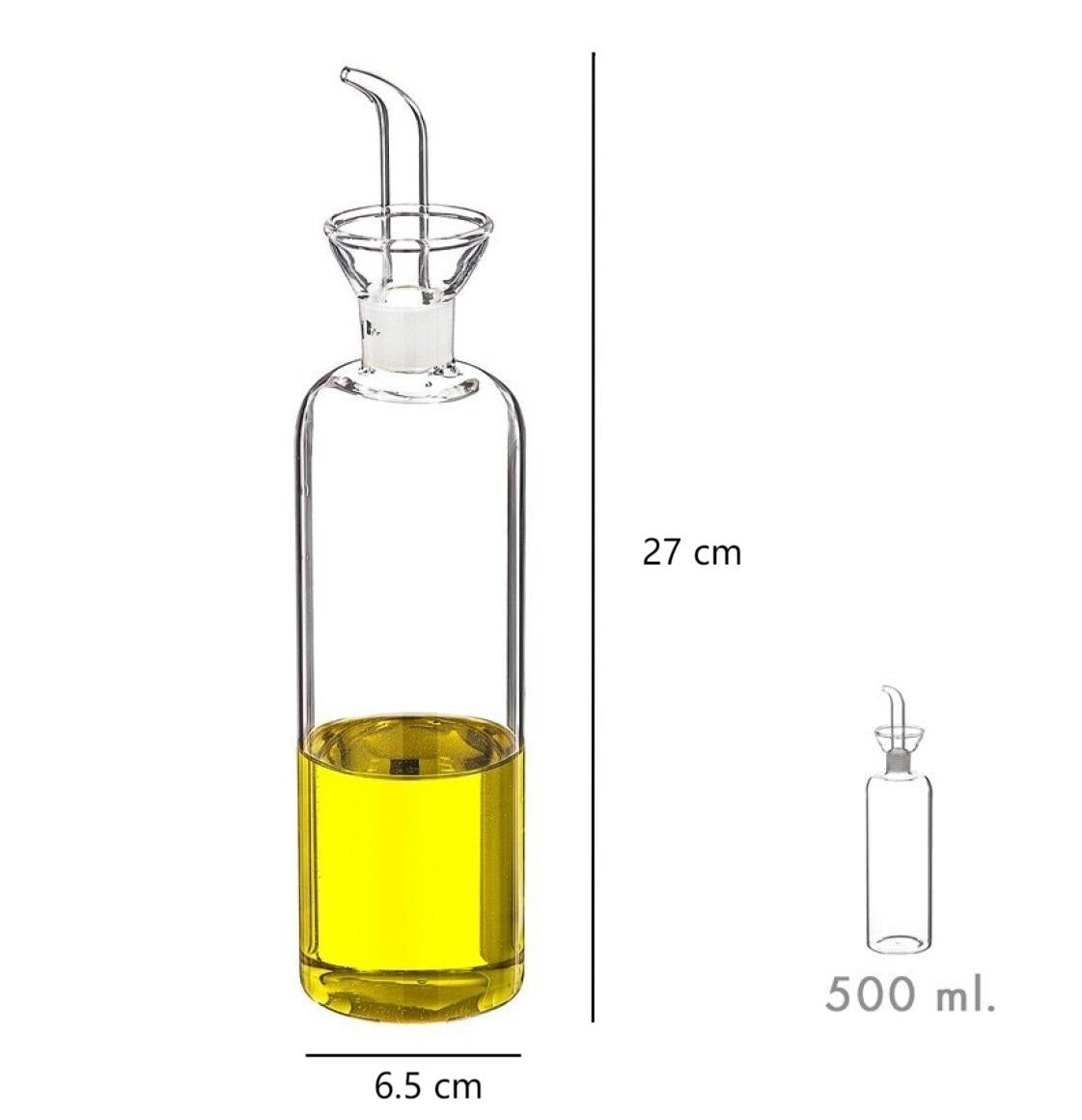 Aceitera de Cristal Antigoteo para Mesa Cocina 500 ml