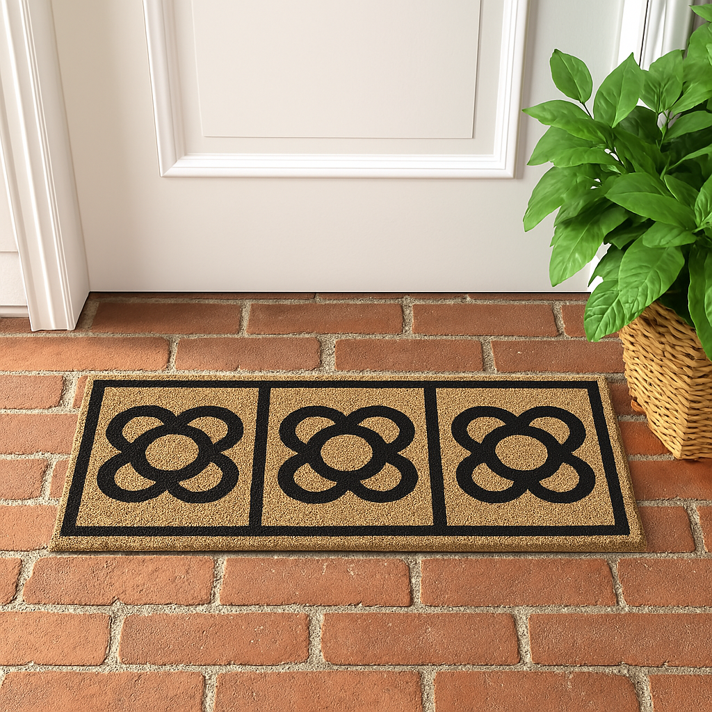 Felpudo de Fibra de Coco 75x25cm Antideslizantes - Alfombras Originales para la Entrada a Casa, Pasillos, Puertas de Exterior