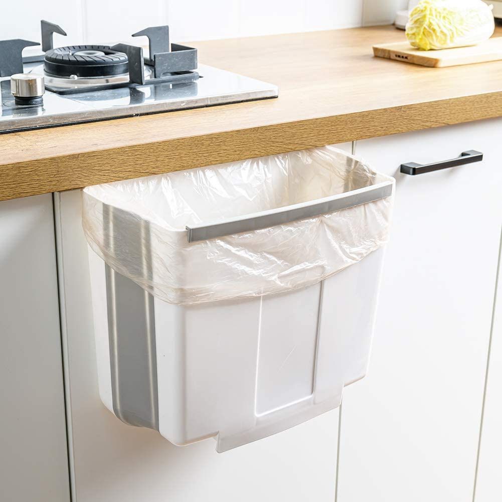 Cubo de Basura Plegable Colgante, Extraible Para Cocina Puerta de Gabinete