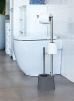 Portarrollos escobillero de Acero Inoxidable de 65x12x16 cm