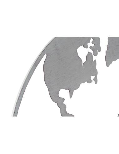 Juego de 3 Decoracion Pared Metal Mapa Mundo 100cm