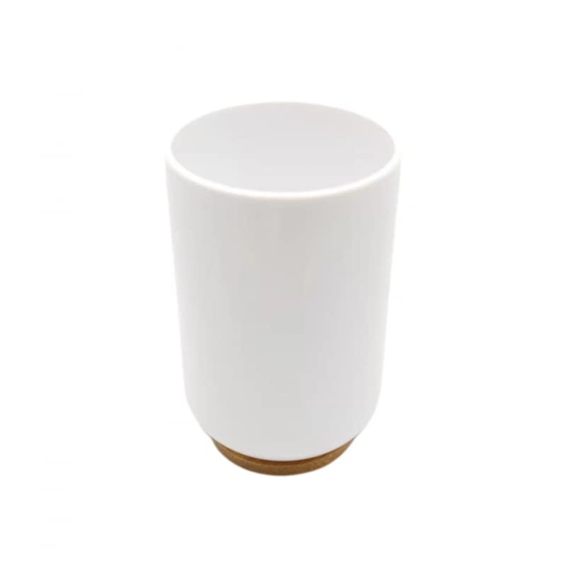 Set Accesorios Baño de Bambú Estilo nordico Blanco