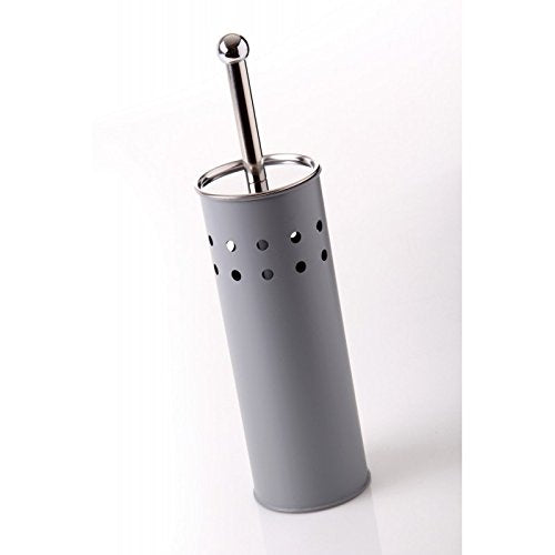 Escobillero gris metal 9,50 x 9,50 x 37 cm .