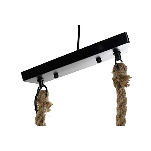 Lámpara de Techo Original Bambu Decorado Cuerda para 2 Bombillas