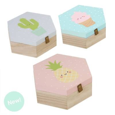 Set De 3 Cajas Madera Infantil Med 3M