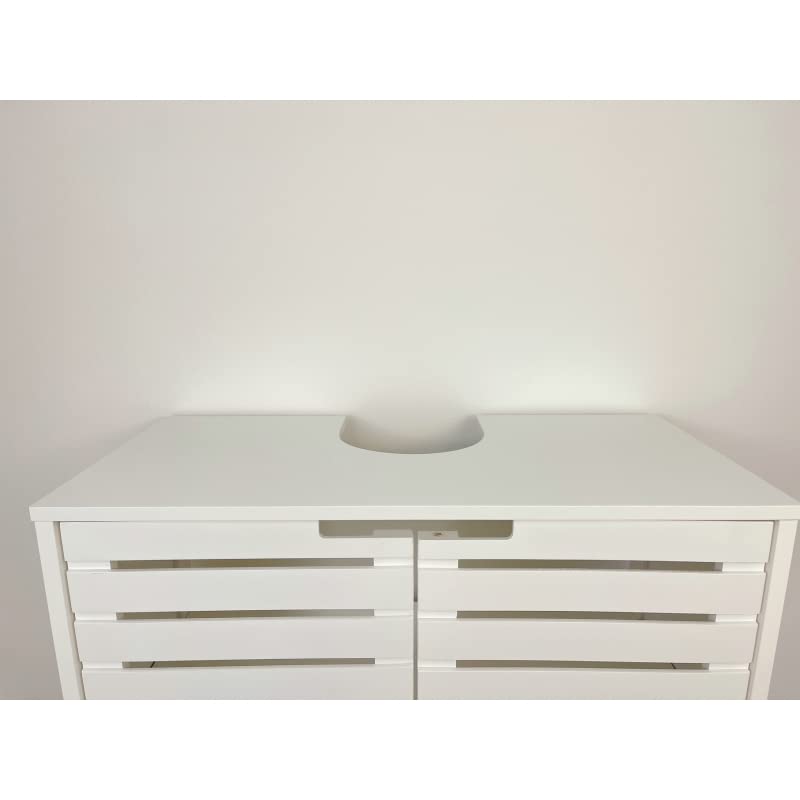 Mueble Bajo Lavabo de Blanco Armario Mueble Baño Bajo Lavabo Minimalista (Minimalista)