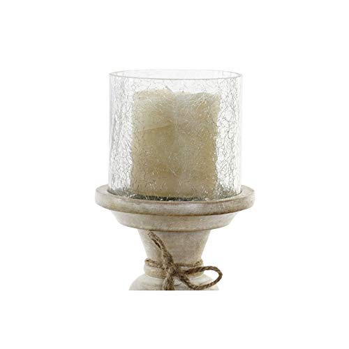 Portavela de Madera Mango clásicos craquelado