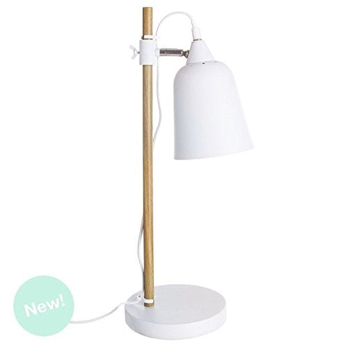 Lámpara Escritorio nórdica Blanca de Madera para Decoracion Moderna