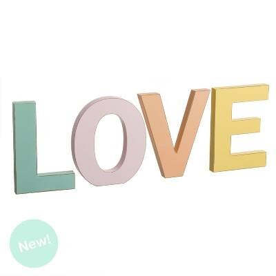 Jgo. 4 Letras Madera Love