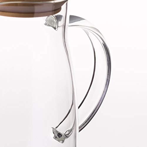 Jarra Cristal con Tapa de Bambu 1,6 litros