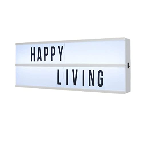 Lightbox Caja de luz de 2 lineas Color Blanco con 85 Letras