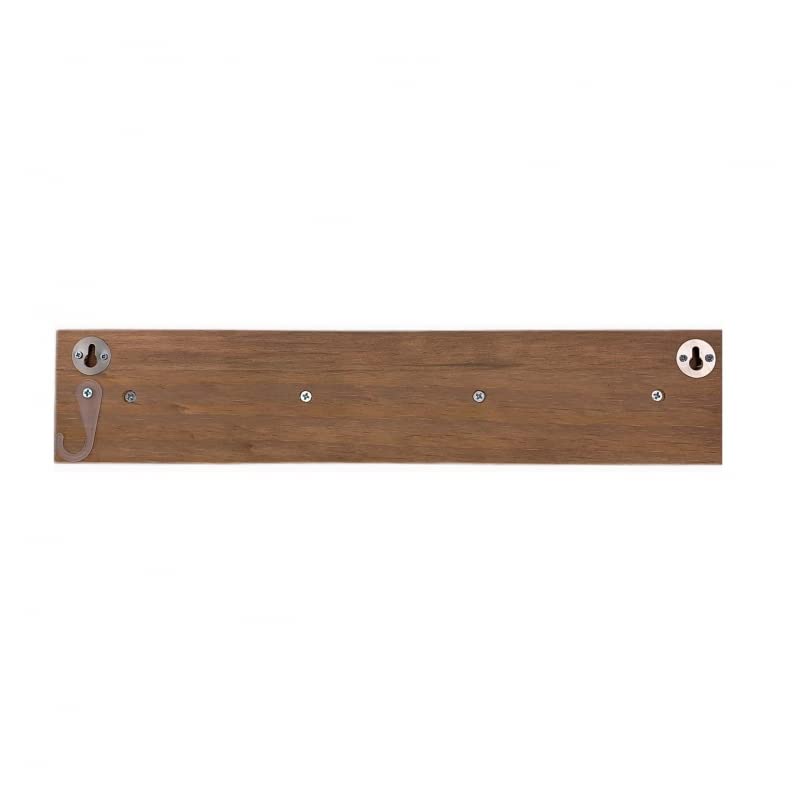 Perchero de Pared Madera Bambu con Ganchos Metal