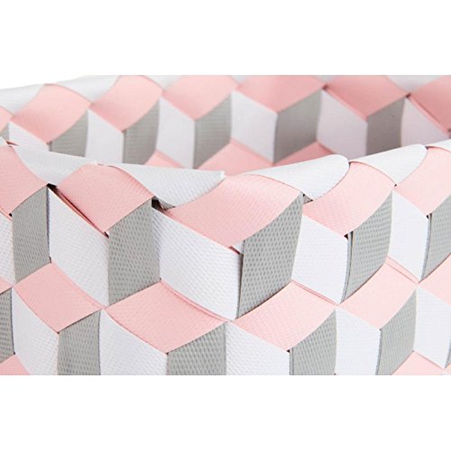 Juego de 4 cestas ordenacion rectangulares color pastel