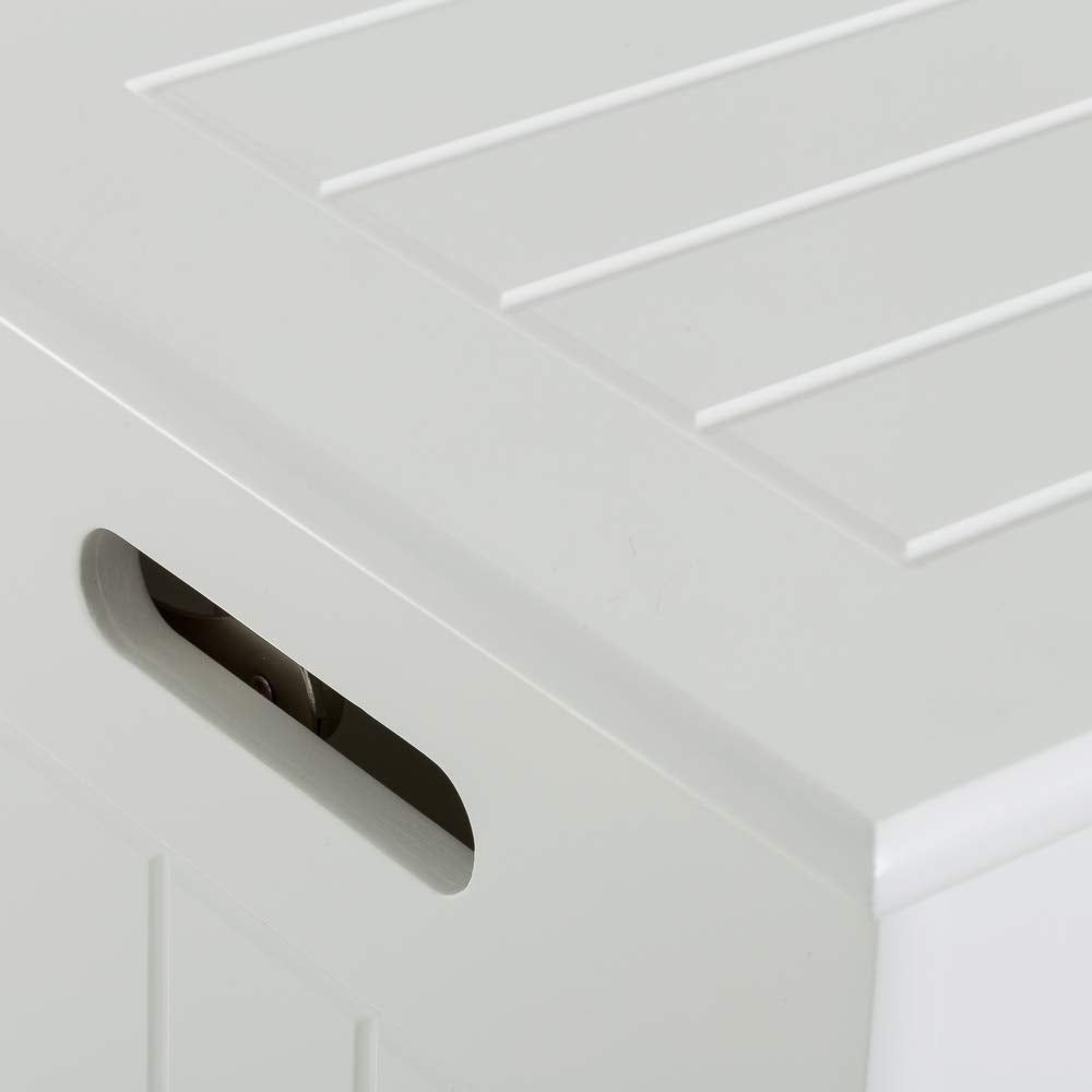 Cesto de Ropa arcón de Madera Blanco contemporáneo de 60x29x29 cm
