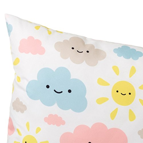 Juego de 2 Cojín de diseño Nubes Rosa de poliéster Infantil para Dormitorio Child