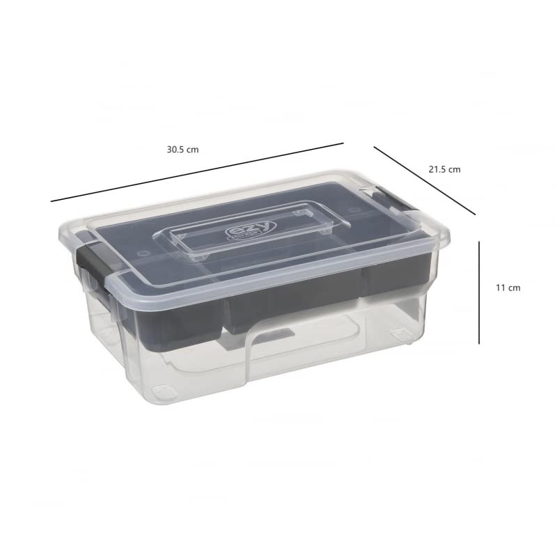 Caja de Almacenamiento con Compartimentos Plástico Desmontable Organizador Multiuso