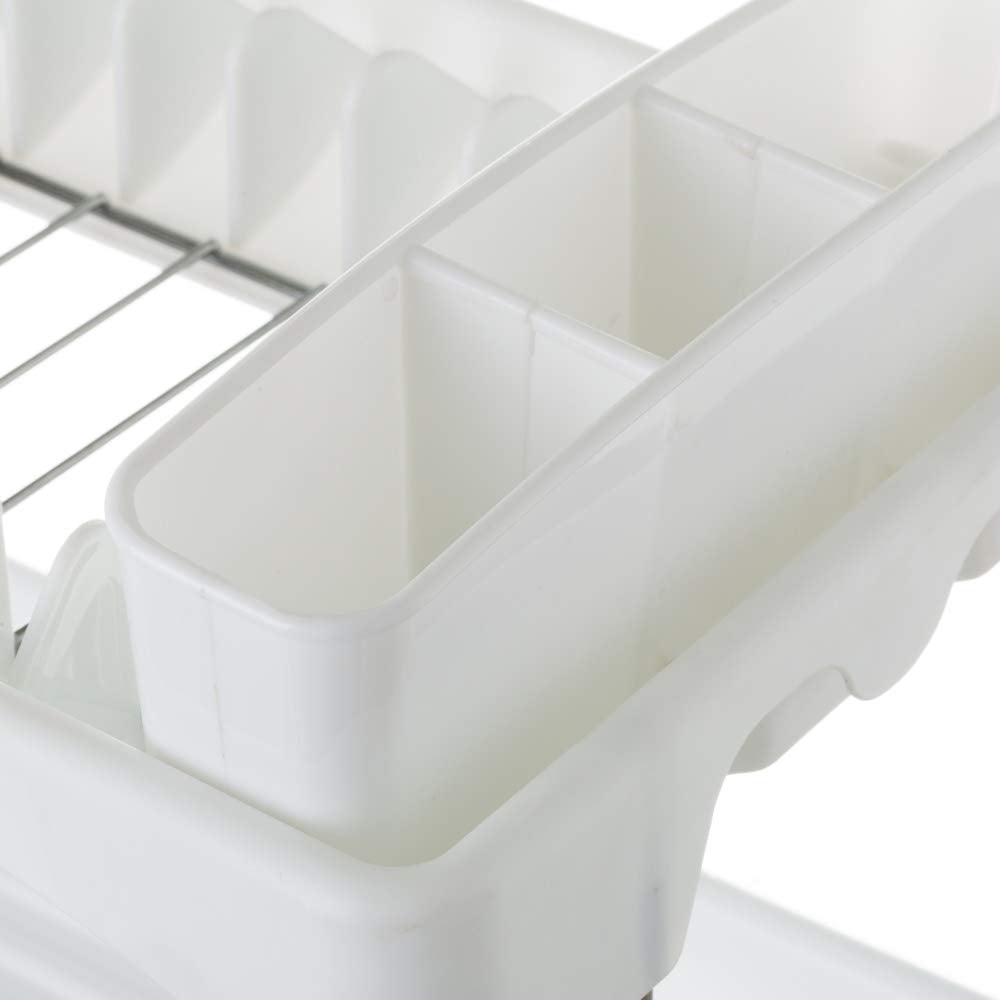 Escurreplatos con Bandeja Blanco de Polipropileno Moderno para Cocina Fantasy