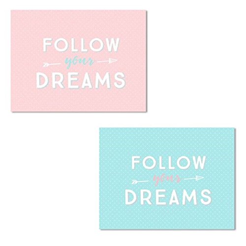 Pack de 2 lienzo decorativo "FOLLOW" 30X40 2m