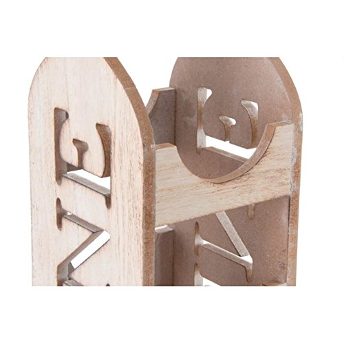 Botellero original madera natural 14x14x46 cm .