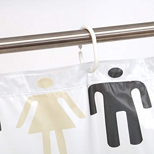 Cortina de baño People de PVC, de 180x200 cm