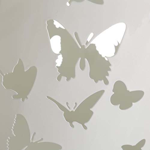 Papelera Metal Mariposa 24x19x28 cm - Beige Pardo