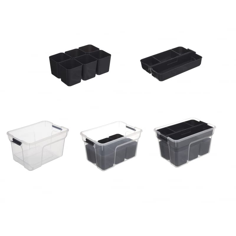 Caja de Almacenamiento con Compartimentos Plástico Desmontable Organizador Multiuso