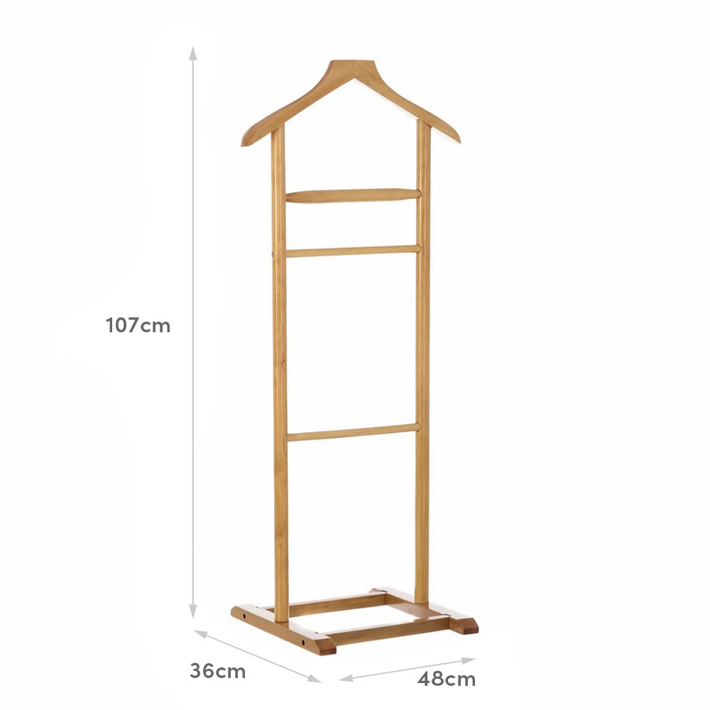 Perchero galan de Noche Beige de Madera de 48x36x107 cm