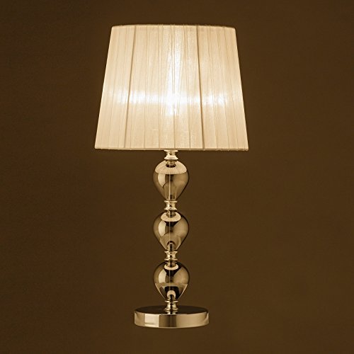 Lámpara de sobremesa árabe blanca de cristal para dormitorio Arabia