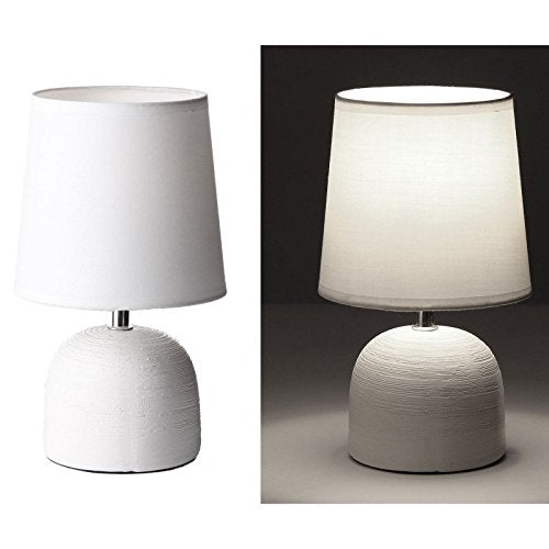 Lámpara de mesa moderna blanco cerámica 16 x 16 x 27,50 cm