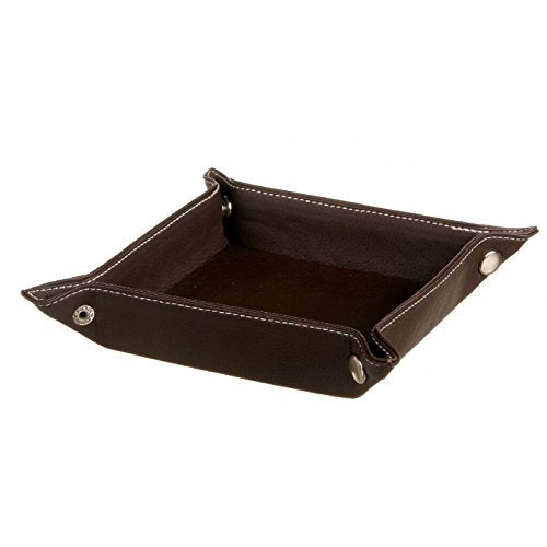 Vacia Bolsillos Polipiel de Color Marron Oscuro Grande.