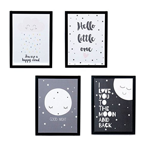 Set 4 Lamina Infantil con Marco 30x40 cm