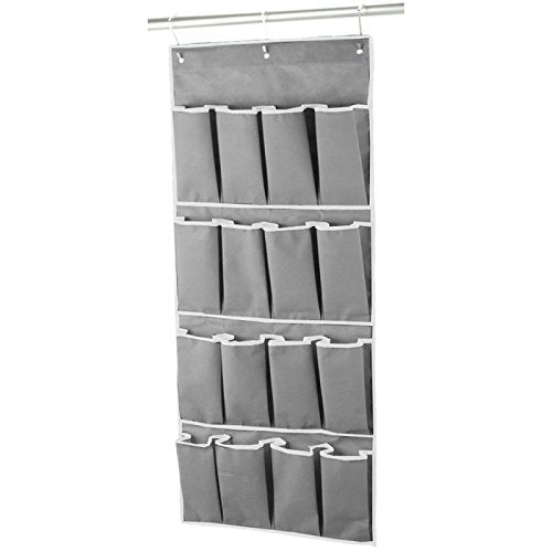 Percha organizadora clásica gris de poliéster para dormitorio Basic