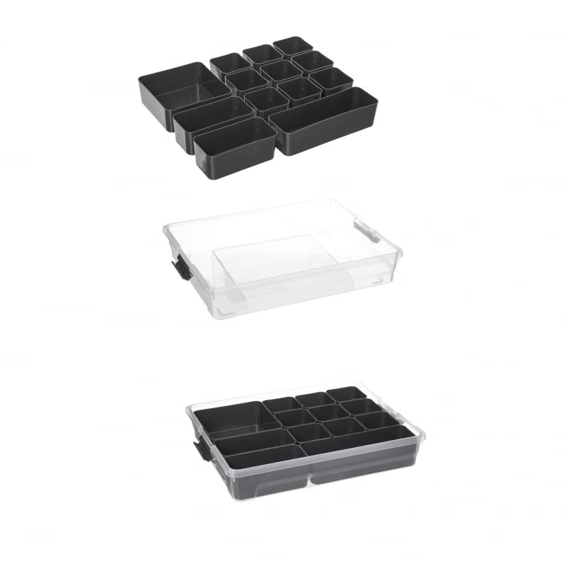 Caja de Almacenamiento con Compartimentos Plástico Desmontable Organizador Multiuso