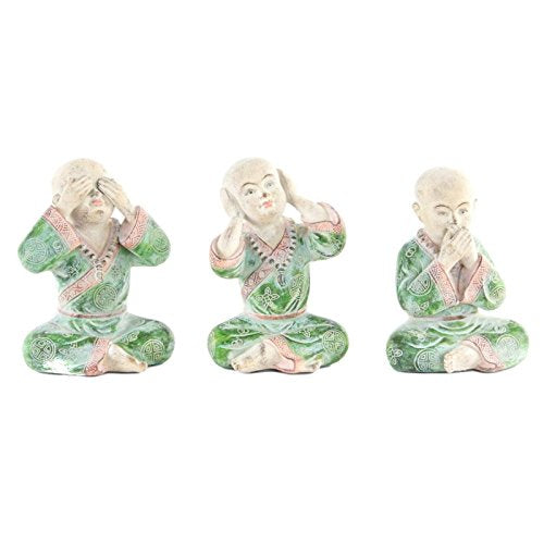 Figuras Monje de Resina Envejecido decape