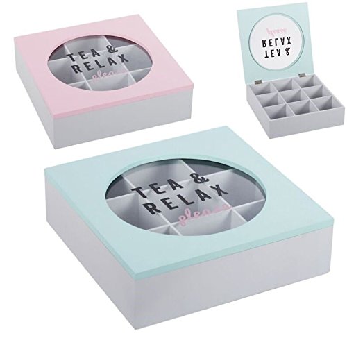 Caja TÉ 9 Departamento Madera Tea & Relax - Rosa