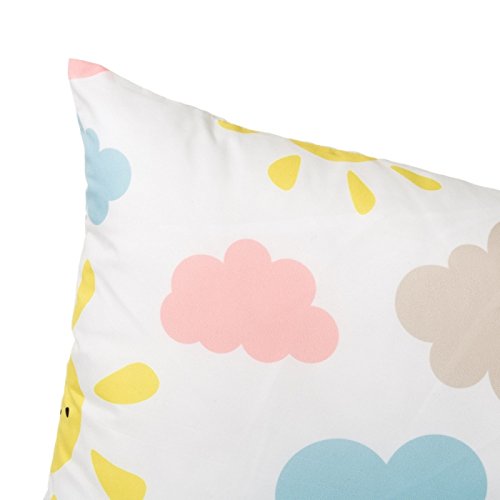 Juego de 2 Cojín de diseño Nubes Rosa de poliéster Infantil para Dormitorio Child