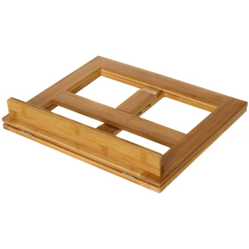 Atril de lectura ajustable madera bambu natural 33x26x22 cm