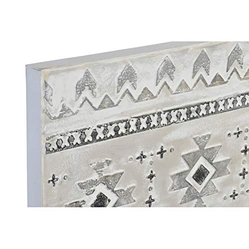 Set 2 Cuadro Lienzo Madera Ikat 90x90 cm